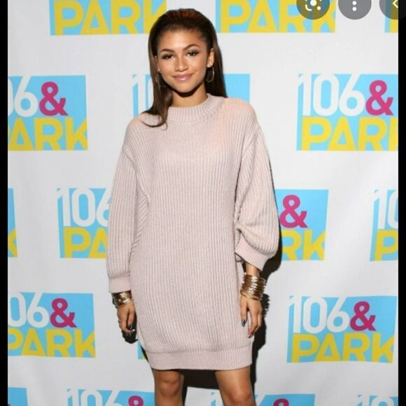 Alexia Ulibarri | NWT Oversized Chunky Knit Sweater Dress Black Zendaya Size XS - Picture 2 of 14